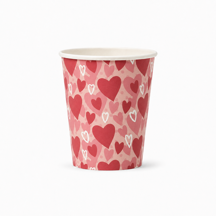 Parttyhub red hearts cups | RH | Pack 8