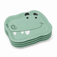 Parttyhub dinosaur face-shaped dinner plates | DF | Pack 8