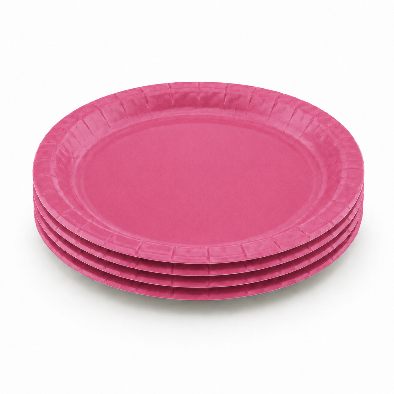 Pink party plates - disposable paper plates for birthday & party decor