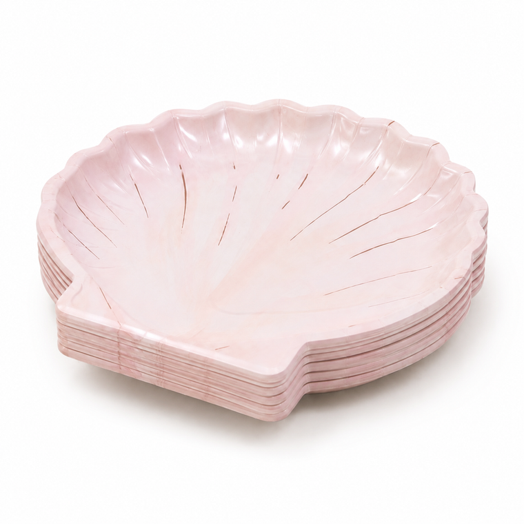 Parttyhub mermaid shell dessert plates | MS | Pack 8