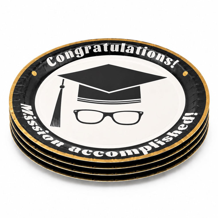 Parttyhub graduation dinner plates | GRAD | Pack 8