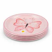 Parttyhub pink butterfly dessert plates | BFL | Pack 8