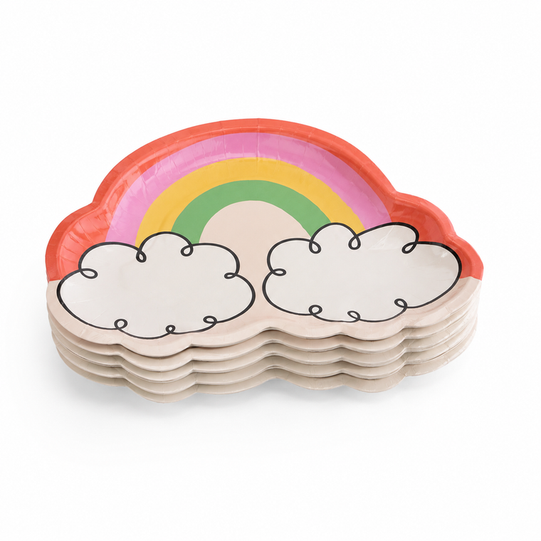 Parttyhub rainbow cloud-shaped dessert plate | RCS | Pack 8