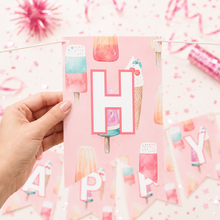 Parttyhub ice cream pink birthday banner | ICR | Pack 1