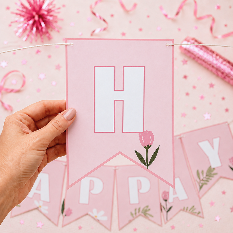 Parttyhub roses birthday banner | ROS | Pack 1