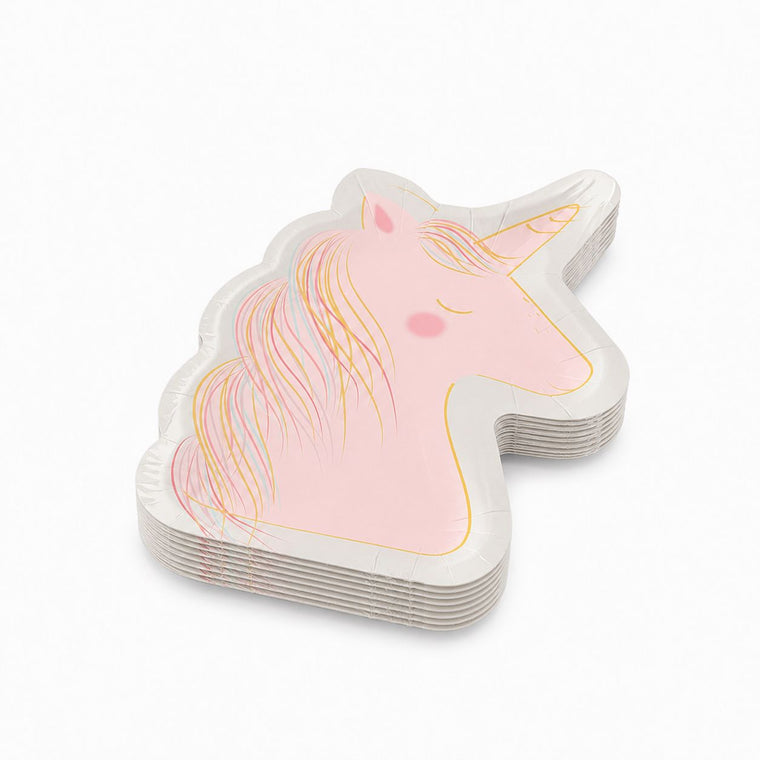 Parttyhub mystical unicorn dessert plates | UNI | Pack 8