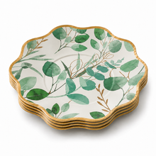 Parttyhub sage leaf dessert plates | SL | Pack 8