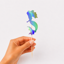 Parttyhub iridescent mermaid cupcake topper