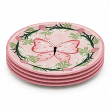 Parttyhub pink butterfly dinner plates | BFL | Pack 8