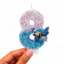 Partyhub Blue Butterflies Glitter Candles | BFL | Pack 1