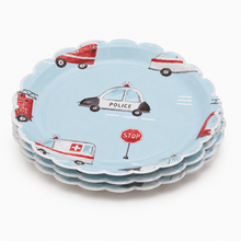 Parttyhub police car theme dinner plates | PC | Pack 8