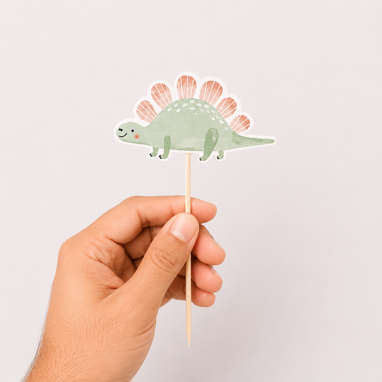 Parttyhub stegosaurus dinosaur theme birthday toppers