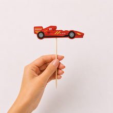 Parttyhub red racecar cupcake topper