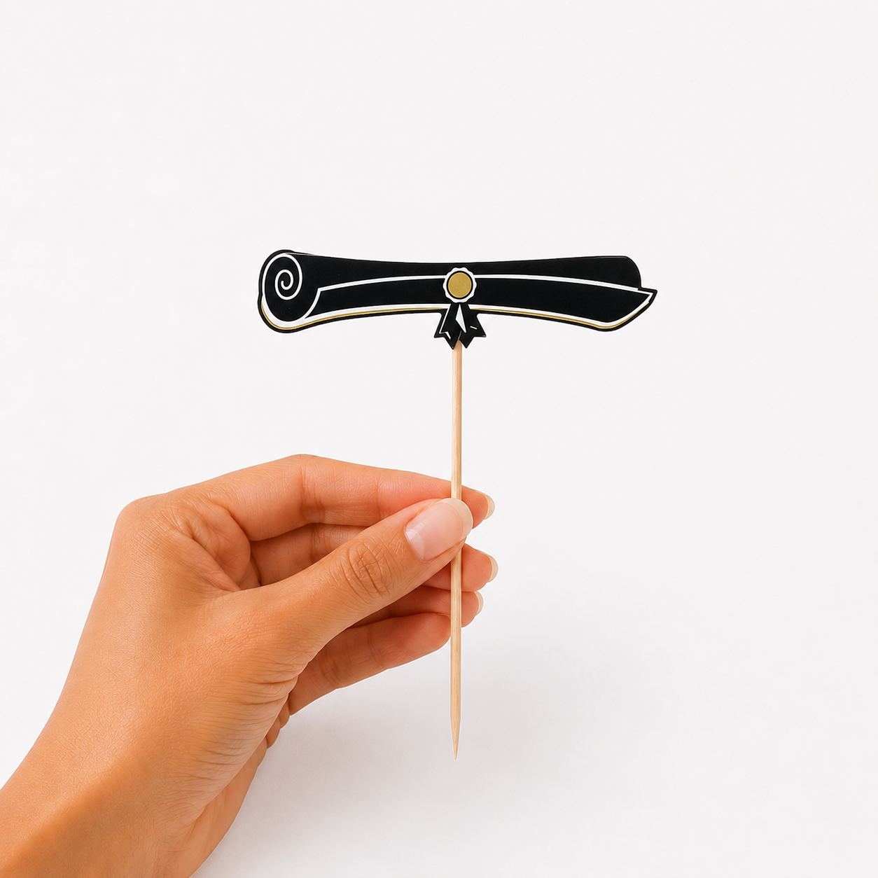 Parttyhub graduation scroll cupcake toppers