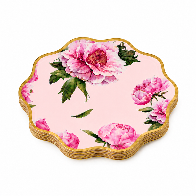 Parttyhub floral garden dinner plates -10.5 inch | FG | Pack 8