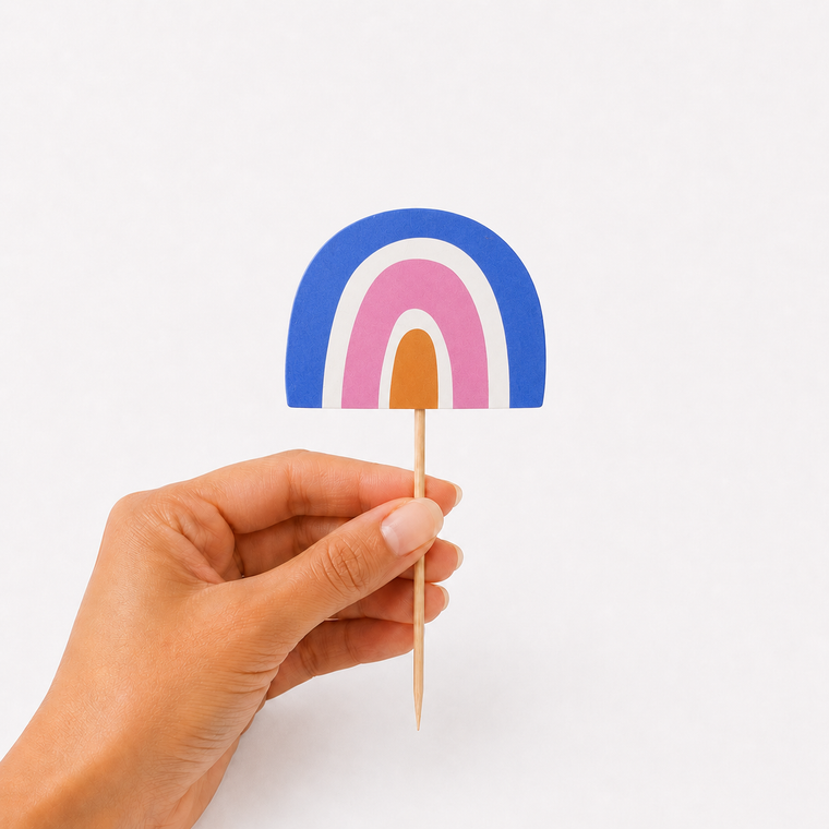 Parttyhub rainbow cupcake topper