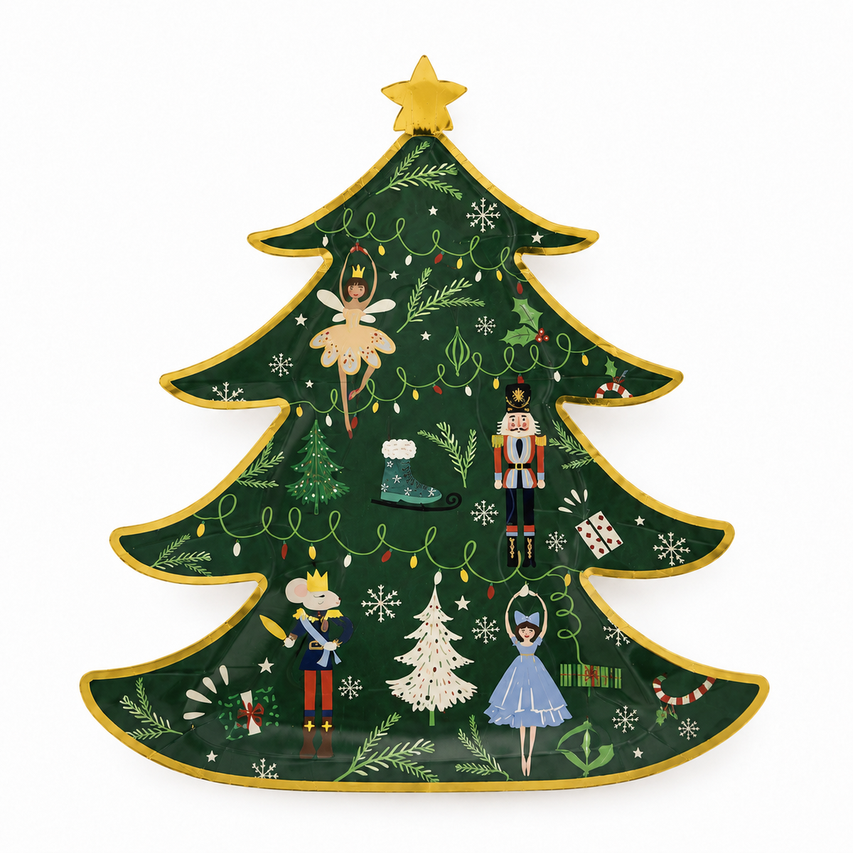 PARTTYHUB Nutcracker Fairytale Christmas Dessert Plates – Pack of 8