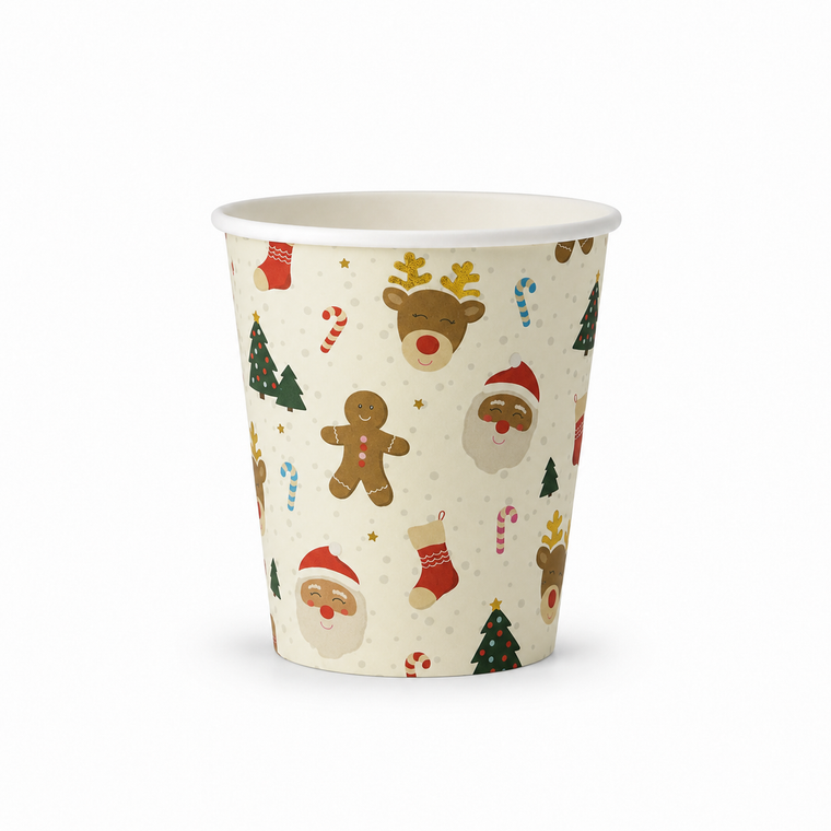 PARTTYHUB Christmas Themed Party Cups – Pack of 8