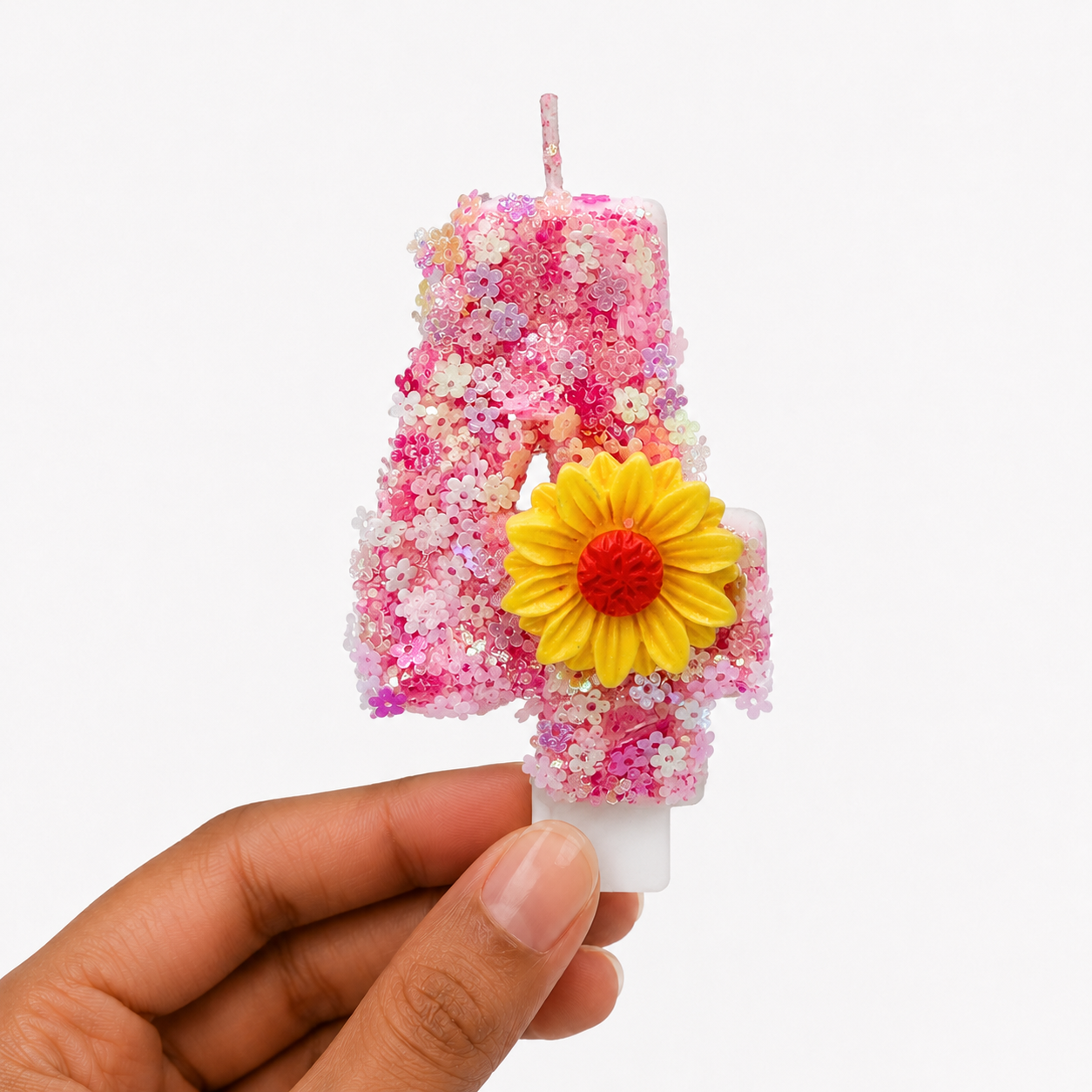 Parttyhub Sparkling Daisies Pink Candles | SPD | Pack 1