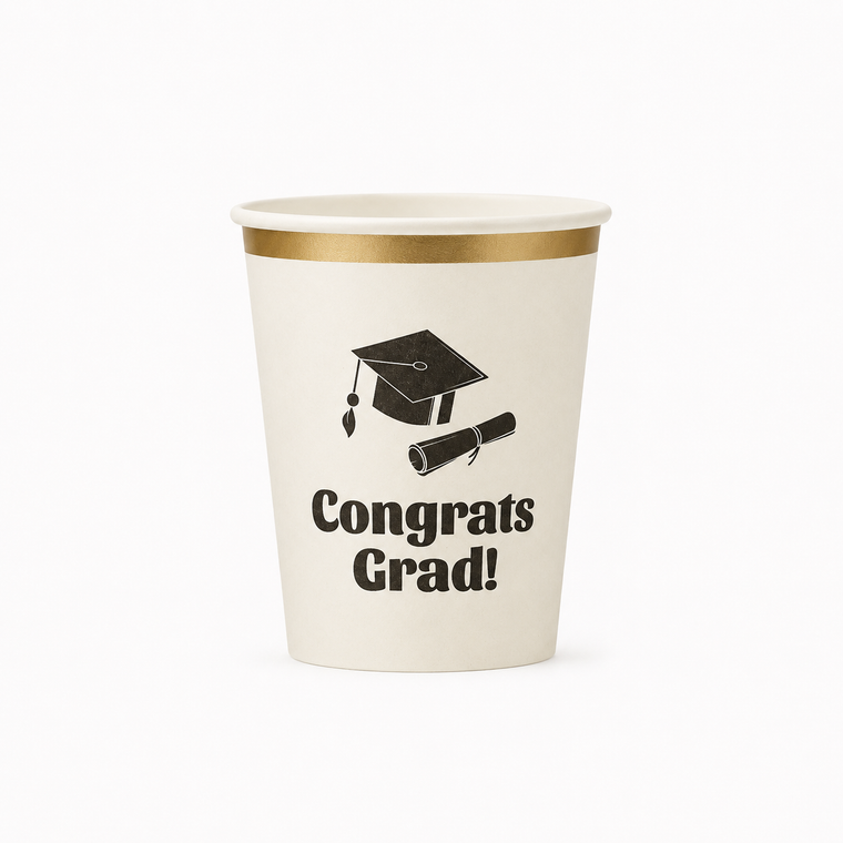 Parttyhub graduation cups | GRAD | Pack 8