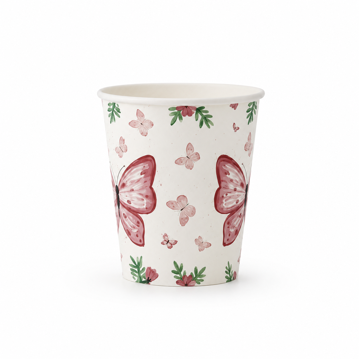 Parttyhub pink butterfly party cups | BFL | Pack 8
