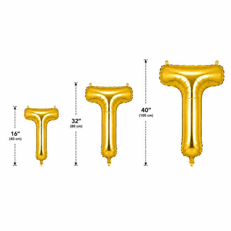 Parttyhub Foil Letters Birthday Balloons - Gold | BDAY | Pack 1