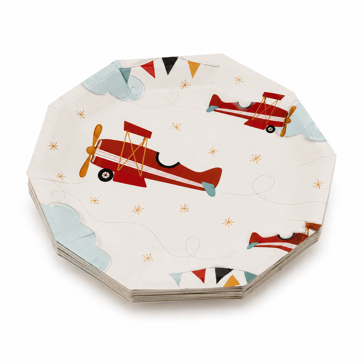 Parttyhub helicopter theme party plate | HEL | Pack 8