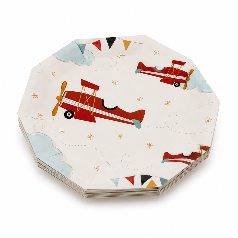 Parttyhub helicopter theme party plate | HEL | Pack 8