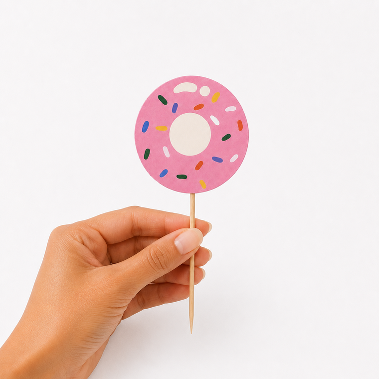 Parttyhub rainbow sprinkle donut topper