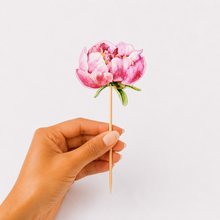Parttyhub peony blossom cupcake topper