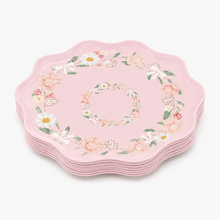 Parttyhub baby pink floral dessert plates | BPF | Pack 8