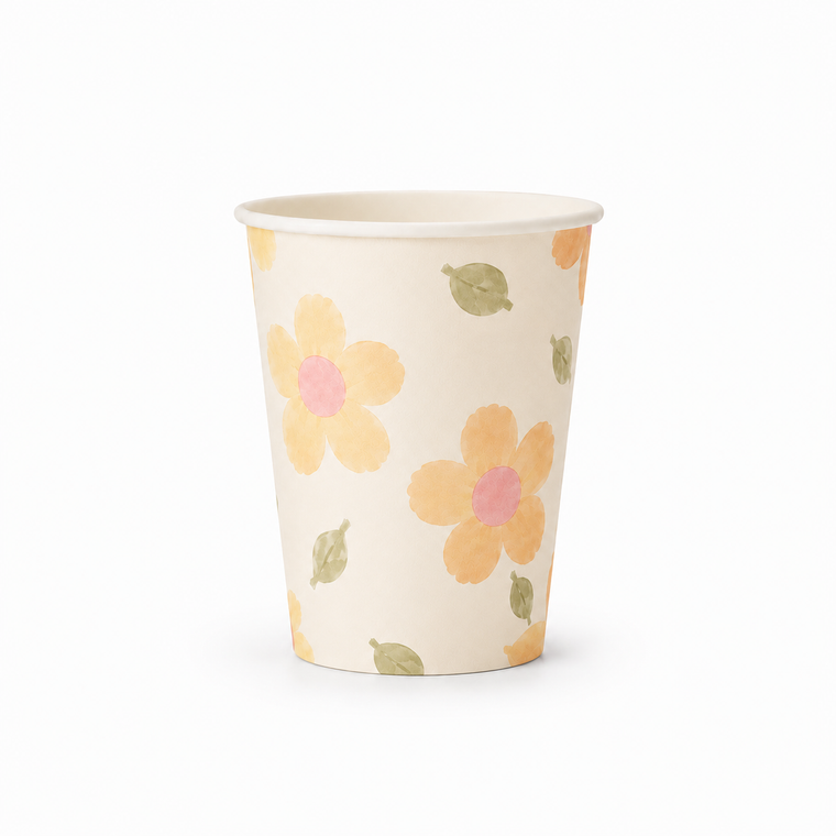 Parttyhub pastel floral party cups | PFLW | Pack 8