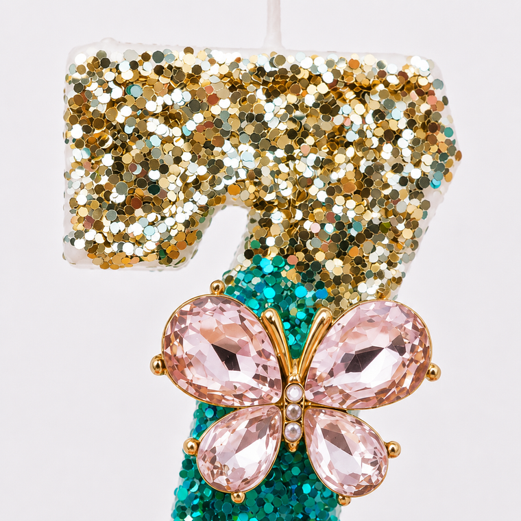 Parttyhub Royal Studded Butterfly Candles | RSBF | Pack 1