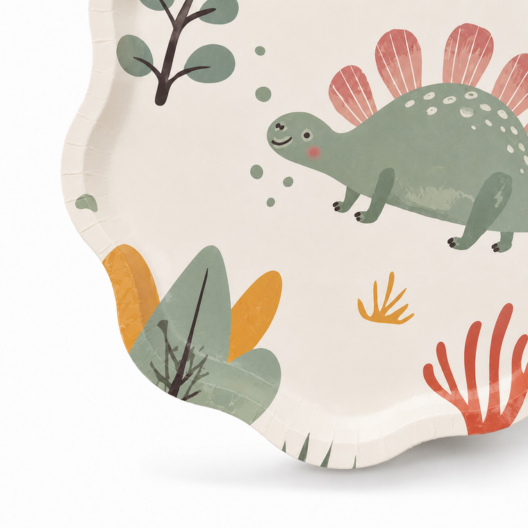 Parttyhub dinosaurs theme party dessert plates | DTP | Pack 8