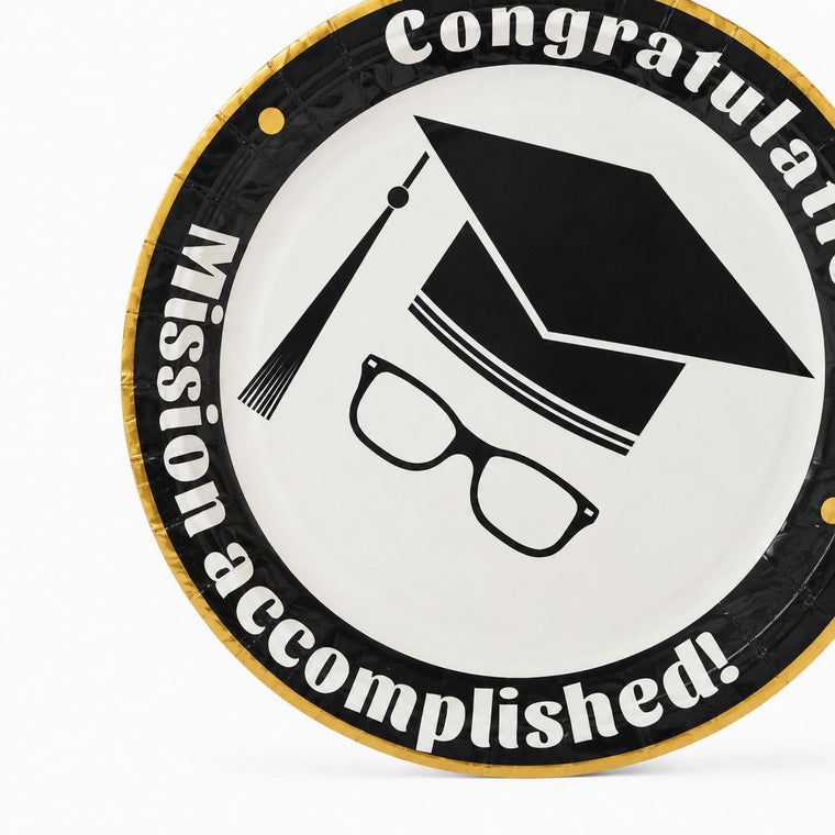 Parttyhub graduation dinner plates | GRAD | Pack 8