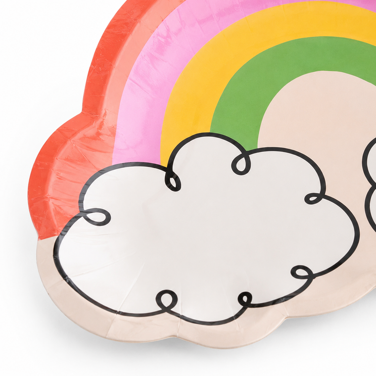 Parttyhub rainbow cloud-shaped dessert plate | RCS | Pack 8
