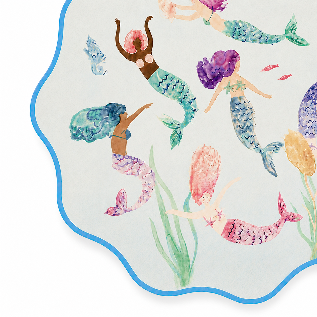 Parttyhub mermaids princess dinner plates | MP | Pack 8