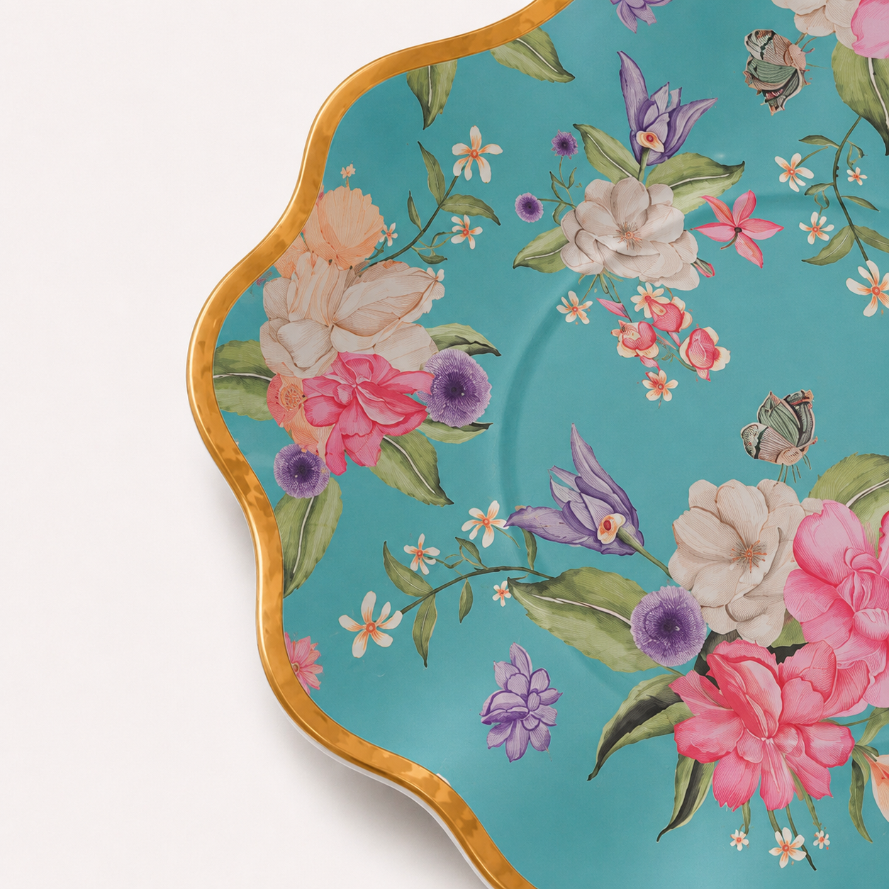 Parttyhub tropical floral dinner plates | TF | Pack 8
