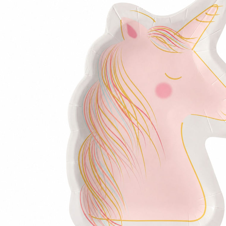 Parttyhub mystical unicorn dessert plates | UNI | Pack 8