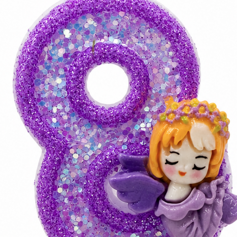 Partyhub Cute Little Angel Purple Candles | CLA | Pack 1
