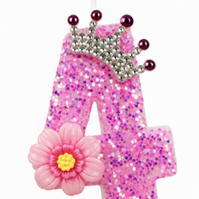 Parttyhub Pink Floral Glitter Candles | BPF | Pack 1
