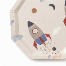 Parttyhub rocket adventure theme dinner plates | RKTA | Pack 8