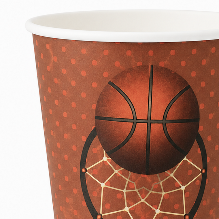 Parttyhub basketball party cups | BKB | Pack 8