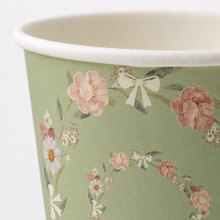 Parttyhub mint floral party cups | MFL | Pack 8