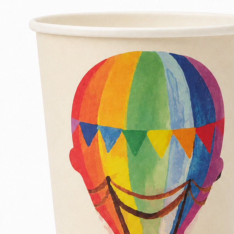 Parttyhub hot air balloon cups | HAB | Pack 8