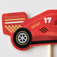 Parttyhub red racecar cupcake topper