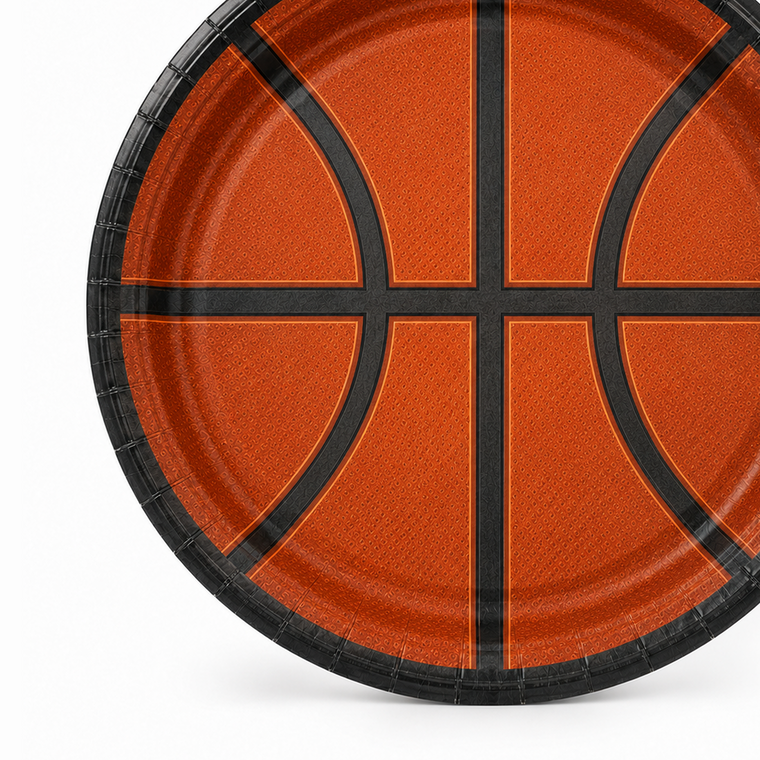 Parttyhub basketball dessert plates | BKB | Pack 8