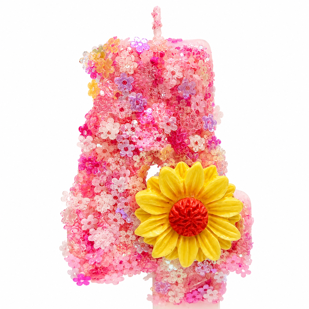 Parttyhub Sparkling Daisies Pink Candles | SPD | Pack 1