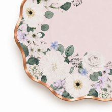 Parttyhub blush roses dessert plates | BBN | Pack 8