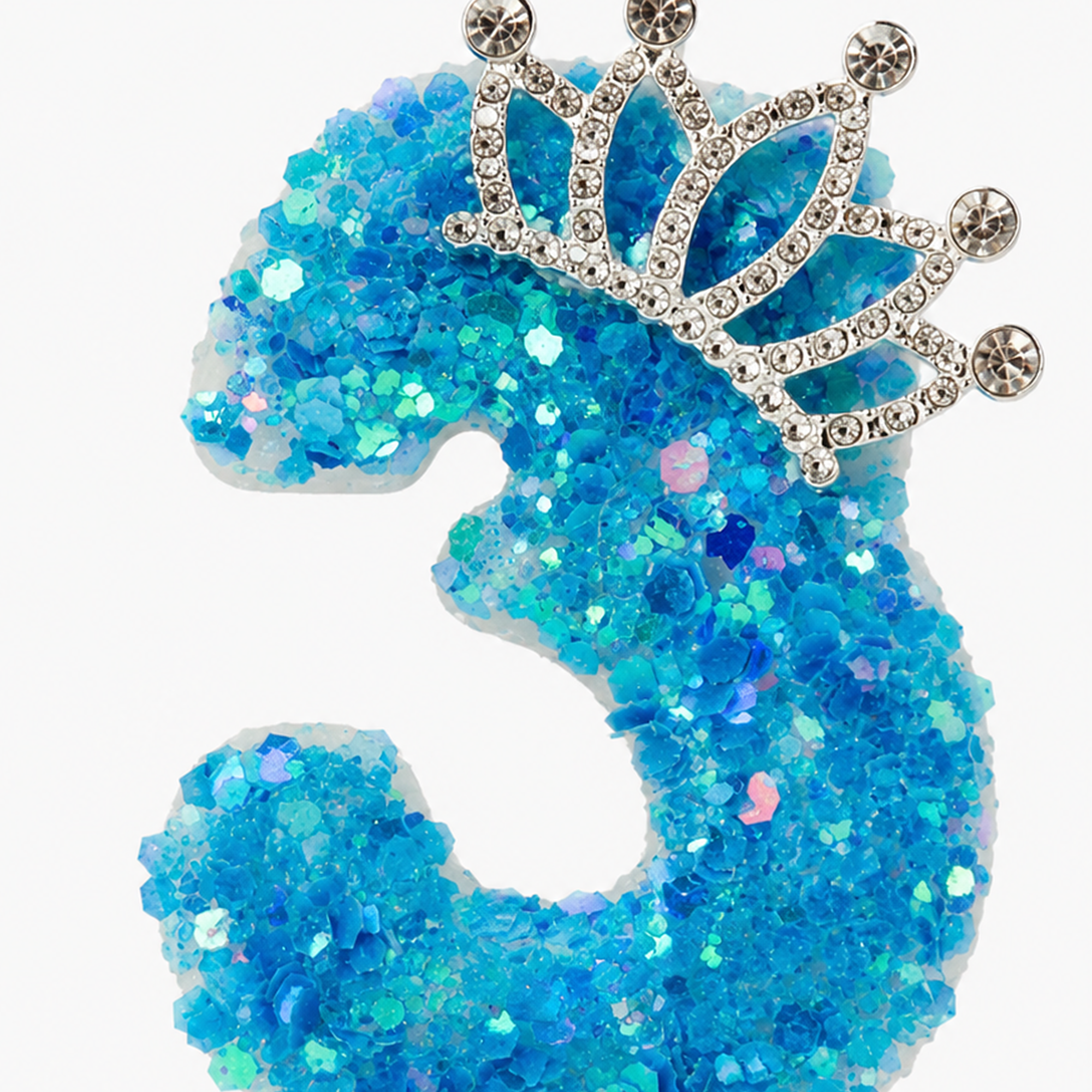 Parttyhub Blue Sparkling Princess Candles | PRNC | Pack 1